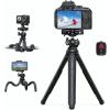 imageLamicall Tripod for iPhone  3 in 1 Flexible Phone Tripod with Wireless Remote  iPhone Tripod Stand for Video Recording Vlogging Selfie Compatible with iPhone Samsung Go Pro Digital CameraNEW Upgraded Tripod for Camera  Dark Grey