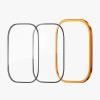 imageLamicall for Apple Watch Ultra 2 Ultra Titanium Screen Protector  Aviation Titanium Bumper Frame Case Cover 2Pack Professional Tempered Glass Film Light OrangeLight Orange