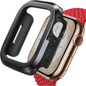 imageLamicall Aluminum Rugged Case Armor Designed for Apple Watch Case Series 8SE276SE54 45mm44mm Bumper Metal Watch Case Protective Armor Cover No Screen Protector Black
