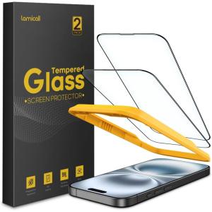 imageLamicall Glass Screen Protector for iPhone 14 Plus 13 Pro Max  Professional 9H Tempered Glass MilitaryGrade Shatterproof  HD Clear AntiScratch Fingerprint Easy Apply Frame 67 2 Pack16 61