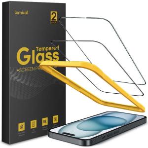 imageLamicall Glass Screen Protector for iPhone 14 Plus 13 Pro Max  Professional 9H Tempered Glass MilitaryGrade Shatterproof  HD Clear AntiScratch Fingerprint Easy Apply Frame 67 2 Pack15 61