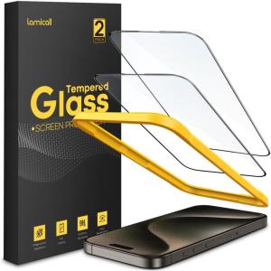 imageLamicall Glass Screen Protector for iPhone 14 Plus 13 Pro Max  Professional 9H Tempered Glass MilitaryGrade Shatterproof  HD Clear AntiScratch Fingerprint Easy Apply Frame 67 2 Pack15 Pro 61