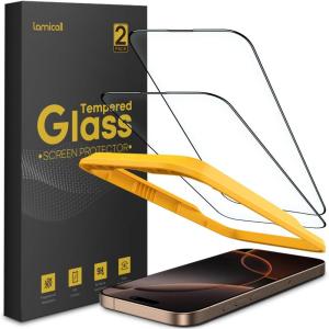 imageLamicall Glass Screen Protector for iPhone 14 Plus 13 Pro Max  Professional 9H Tempered Glass MilitaryGrade Shatterproof  HD Clear AntiScratch Fingerprint Easy Apply Frame 67 2 Pack16 Pro 63