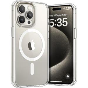 imageLamicall Magnetic Case for iPhone 14 Pro  Magnet Case Compatible for Magsafe AntiSlip Edge MILGrade Airbag Shockproof Translucent Hard Slim Protective Apple iPhone 14 Pro Cover BlackClear