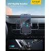 imageLamicall 2025 Wider Clamp ampamp Metal Hook Car Phone Holder Vent Thick Cases Friendly Phone Holders for Your Car Mount Automobile Hands Free Cradle Air Vent for iPhone 16 15 14 13 Pro Max SmartphoneBlack