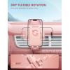imageLamicall 2025 Wider Clamp ampamp Metal Hook Car Phone Holder Vent Thick Cases Friendly Phone Holders for Your Car Mount Automobile Hands Free Cradle Air Vent for iPhone 16 15 14 13 Pro Max SmartphoneNEW Upgraded  Pink