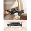 imageLamicall Car Headrest Tablet Holder  3 in 1 Extension Arm Adjustable Tablet Car Mount for Back Seat Road Trip Essentials for Kids for 4711quot Device Like iPad Pro Air Mini Galaxy Fire BlackBlack
