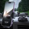 imageLamicall Car Phone Holder  Strongest MilitaryGrade Suction Cup 360 Rotation Phone Holders for Your Car Quick Release Adjustable Car Phone Mount Dashboard for iPhone 16 Galaxy Smartphone TruckNEW Upgraded  Dark grey