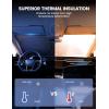 imageLamicall Car Windshield Sun Shade  4Layer Reflective 240T Sun ampamp UV Reflective Windshield Cover Sun Shade  Easy Install Foldable  64quotx34quot Windshield Cover for Medium Sedan SUV66x37