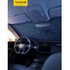 imageLamicall Car Windshield Sunshade Umbrella  5Layer UV Block 10Rib Fiberglass Frame for Heat Insulation 53quotx30quot Front Window Interior Sun Protection for Compact Sedan SUV Windshield64x34