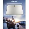 imageLamicall Car Windshield Sunshade Umbrella  5Layer UV Block 10Rib Fiberglass Frame for Heat Insulation 53quotx30quot Front Window Interior Sun Protection for Compact Sedan SUV Windshield53x30