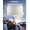 imageLamicall Car Windshield Sunshade Umbrella  5Layer UV Block 10Rib Fiberglass Frame for Heat Insulation 53quotx30quot Front Window Interior Sun Protection for Compact Sedan SUV Windshield57x33