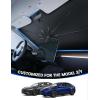imageLamicall Car Windshield Sunshade Umbrella  Foldable Car Windshield Sun Shade Cover 5 Layers UV Block Coating 52quotx31quot Front Window Heat Insulation Protection for Auto Sedan SUV WindshieldModel 3Y