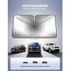 imageLamicall Car Windshield Sunshade Umbrella  Foldable Car Windshield Sun Shade Cover 5 Layers UV Block Coating 52quotx31quot Front Window Heat Insulation Protection for Auto Sedan SUV Windshield52x31