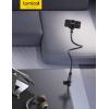 imageLamicall Gooseneck Phone Holder for Bed  Overall Length 386in Flexible Leather Wrapped Arm 360 Adjustable Clamp Clip Overhead Cell Phone Mount Stand for Desk Compatible with All Cellphone 47BlackLeather