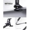 imageLamicall Gooseneck Phone Holder for Bed  Overall Length 386in Flexible Leather Wrapped Arm 360 Adjustable Clamp Clip Overhead Cell Phone Mount Stand for Desk Compatible with All Cellphone 47BlackLeather
