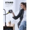 imageLamicall Gooseneck Phone Holder for Bed  Overall Length 386in Flexible Leather Wrapped Arm 360 Adjustable Clamp Clip Overhead Cell Phone Mount Stand for Desk Compatible with All Cellphone 47BlackLeather