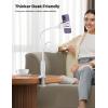 imageLamicall Gooseneck Phone Holder for Bed  Upgraded Stable Clip for Desk Headboard Bed Bedside Table Flexible Gooseneck Long Arm Stand Overhead Cell Phone Clamp Mount for All 47 DevicesSnow White