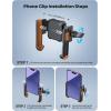 imageLamicall Motorcycle Phone Mount Holder  Camera Friendly 1s Lock Bike Phone Holder Handlebar Clamp Bicycle Scooter Phone Clip for iPhone 16 Pro Max 15 14 13 Galaxy S25 Ultra 477quot PhonesOrange
