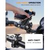 imageLamicall Motorcycle Phone Mount Holder  Metal Extension Arm Dual Vibration Dampener Motorcycle Cell Phone Mount Bike Bicycle Handlebar Phone Clamp for iPhone 1615 14 Pro Max 4767quot Phones