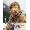 imageLamicall Photochromic Sports Sunglasses for Men Women UV400 Protection Sun Glasses for Day ampamp Night Driving Cycling RunningBlack Framegold Lens