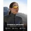 imageLamicall Photochromic Sports Sunglasses for Men Women UV400 Protection Sun Glasses for Day ampamp Night Driving Cycling RunningBlack Framegold Lens