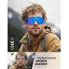 imageLamicall Photochromic Sports Sunglasses for Men Women UV400 Protection Sun Glasses for Day ampamp Night Driving Cycling RunningBlue Frameblue Lens