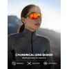 imageLamicall Photochromic Sports Sunglasses for Men Women UV400 Protection Sun Glasses for Day ampamp Night Driving Cycling RunningTransparent Framered Lens