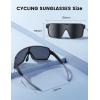 imageLamicall Polarized Sports Sunglasses for Men Women UV400 Protection Sun Glasses for Running Cycling Baseball Fishing GolfBlack Framegray Lens