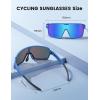 imageLamicall Polarized Sports Sunglasses for Men Women UV400 Protection Sun Glasses for Running Cycling Baseball Fishing GolfBlue Frameblue Lens