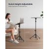 imageLamicall Projector Tripod Stand Laptop Holder  2236quot Height Adjustable ampamp Foldable Projector Heavy Duty Stand MutiAngle Max Load 22lbs Universal for Home Office Outdoor Stage Podium