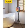 imageLamicall Tablet Floor Tripod Stand  649quot Tablet Holder Mount with Adjustable Height for StreamWatching with Bluetooth Remote for iPad Pro 129 Mini Air iPhone and 4713quot Tablet and Cellphone