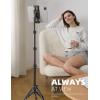imageLamicall Tablet Floor Tripod Stand  649quot Tablet Holder Mount with Adjustable Height for StreamWatching with Bluetooth Remote for iPad Pro 129 Mini Air iPhone and 4713quot Tablet and Cellphone