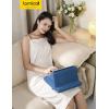 imageLamicall Tablet Pillow Holder Stand  Tablet Pillow Soft Pad Dock for Lap Bed and Desk with Pocket ampamp 4 Viewing Angles for 2022 iPad Pro 11 129 Air Mini Kindle 413quot Phone and Tablet BlackRoyal Blue