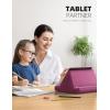 imageLamicall Tablet Pillow Holder Stand  Tablet Pillow Soft Pad Dock for Lap Bed and Desk with Pocket ampamp 4 Viewing Angles for 2022 iPad Pro 11 129 Air Mini Kindle 413quot Phone and Tablet BlackPurple Red