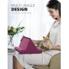 imageLamicall Tablet Pillow Holder Stand  Tablet Pillow Soft Pad Dock for Lap Bed and Desk with Pocket ampamp 4 Viewing Angles for 2022 iPad Pro 11 129 Air Mini Kindle 413quot Phone and Tablet BlackPurple Red