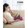 imageLamicall Tablet Pillow Holder Stand  Tablet Pillow Soft Pad Dock for Lap Bed and Desk with Pocket ampamp 4 Viewing Angles for 2022 iPad Pro 11 129 Air Mini Kindle 413quot Phone and Tablet BlackPurple Red