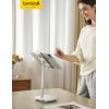 imageLamicall Tablet Stand Holder Gooseneck Tablet Mount  25lb Heavy Duty Base Adjustable Desktop Stand with 360 Degree Rotating for 4713quot Tablet iPad Pro 129 Air Mini Fire Kindle Tabs BlackWhite