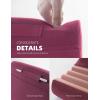 imageLamicall Tablet Stand Pillow Holder  Soft Pad for Bed Lap Dock With Stylus Mount ampamp Pocket for iPad Pro 129 Air Mini Kindle Galaxy Tab and 413quot Tablets Dark GreyDark Red