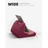 imageLamicall Tablet Stand Pillow Holder  Soft Pad for Bed Lap Dock With Stylus Mount ampamp Pocket for iPad Pro 129 Air Mini Kindle Galaxy Tab and 413quot Tablets Dark GreyDark Red
