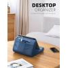 imageLamicall Tablet Stand Pillow Holder  Soft Pad for Bed Lap Dock With Stylus Mount ampamp Pocket for iPad Pro 129 Air Mini Kindle Galaxy Tab and 413quot Tablets Dark GreyRoyal Blue