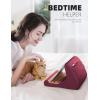 imageLamicall Tablet Stand Pillow Holder  Soft Pad for Bed Lap Dock With Stylus Mount ampamp Pocket for iPad Pro 129 Air Mini Kindle Galaxy Tab and 413quot Tablets Dark GreyDark Red