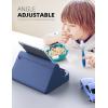 imageLamicall Tablet Stand Tablet Pillow Holder  Case Friendly Tablet Pillow Soft Pad with Pocket for Lap Bed and Sofa Compatible with iPad Pro Air Mini Kindle Galaxy and More 413quot Devices Blue