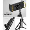 imageLamicall Tablet Stand Tripod Holder  68quot Height Adjustable Floor Tablet Mount for Live StreamWatching Compatible with iPad Pro 12911 Mini Air iPhone and 4713quot Tablets and Phones Black