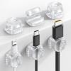image6Pack Cord Organizer Desk Accessories  Lamicall Clear Desktop Cord Management Mothers Day for Mother Office Workspace Organizer Accessories Nightstand Wire Keeper Desk Decor Office Must HavesTransparent