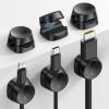 image6Pack Cord Organizer Desk Accessories  Lamicall Clear Desktop Cord Management Mothers Day for Mother Office Workspace Organizer Accessories Nightstand Wire Keeper Desk Decor Office Must HavesBlack