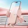 imageLamicall 2025 Wider Clamp ampamp Metal Hook Car Phone Holder Vent Thick Cases Friendly Phone Holders for Your Car Mount Automobile Hands Free Cradle Air Vent for iPhone 16 15 14 13 Pro Max SmartphoneNEW Upgraded  Pink