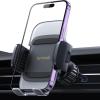 imageLamicall Car Phone Holder Vent  Upgraded Spring Loaded Hook Big Phone Friendly Air Vent Cell Phone Holders for Your Car Mount Automobile Hands Free Cradle for iPhone 16 15 14 13 Pro Max SmartphoneBlack