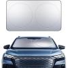 imageLamicall Car Windshield Sun Shade  4Layer Reflective 240T Sun ampamp UV Reflective Windshield Cover Sun Shade  Easy Install Foldable  64quotx34quot Windshield Cover for Medium Sedan SUV59x31