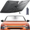 imageLamicall Car Windshield Sunshade Umbrella  Foldable Car Windshield Sun Shade Cover 5 Layers UV Block Coating 52quotx31quot Front Window Heat Insulation Protection for Auto Sedan SUV Windshield52x31